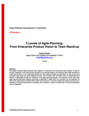 5 Levels of Agile Planning by Hubert Smits